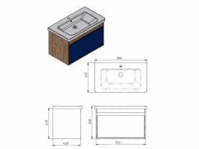 Размеры тумба в ванную с раковиной 80 см эмалированная ювента malta mlt-80 дуб вотан с умывальником soft №1 фото № 1