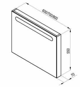 Розміри Дзеркало Ravak Chrome 700 капучіно X000000969 фото № 1