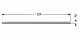 Розміри Дзеркало у ванну 120 см шириною Geberit Option 502.785.14.1 фото № 1