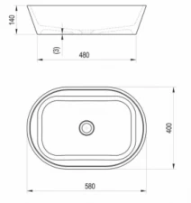 Розміри Умивальник Ravak Solo 580 XJX01358000 фото № 1