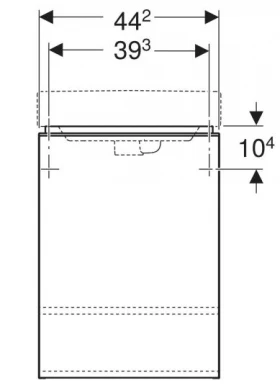 Розміри Тумба у ванну без умивальника з дверцятами 45 см шириною Geberit Smyle Square під умивальник Smyle Square 500.350.JL.1 фото № 1