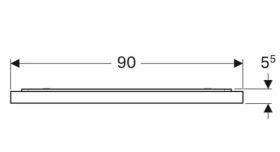 Размеры Зеркало для ванной 90 см шириной Geberit Xeno² 500.522.00.1 фото № 1