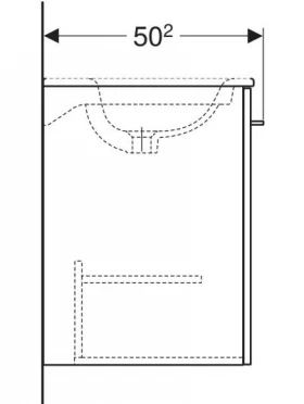 Размеры Тумба в ванную без раковины 100 см шириной Geberit Selnova Square под умывальник Selnova 501.230.00.1 фото № 1