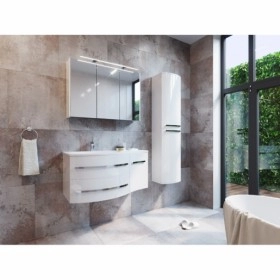 В интерьере мебельный комплект для ванной 110 см темный botticelli vanessa с умывальником levanto №1 фото № 1