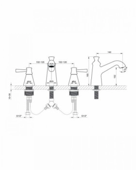 Размеры Врезной смеситель для умывальника IMPRESE PODZIMA LEDOVE хром ZMK01170102 фото № 1