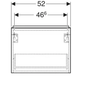 Розміри Тумба під умивальник без раковини 55 см шириною Geberit iCon під умивальник iCon 502.302.01.1 фото № 1