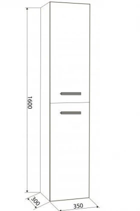 Розміри Пенал для ванної з дверцятами 35 см шириною Norway CATARINA M200300 фото № 1