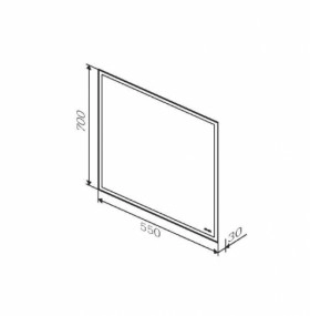 Размеры зеркало в ванную 55 см с подсветкой am.pm gem s m71773000601a №1 фото № 1
