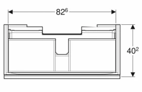 Размеры Тумба в ванную без умывальника 90 см шириной Geberit Acanto под раковину Acanto 500.616.01.2 фото № 1