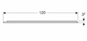 Размеры Зеркало в ванную 120 см шириной Geberit Option 502.785.00.1 фото № 1
