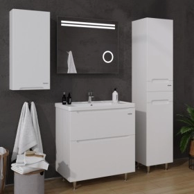 В интерьере набор мебели в ванную комнату 70 см в стиле минимализм санверк era 25498-25545-25500 №1 фото № 1