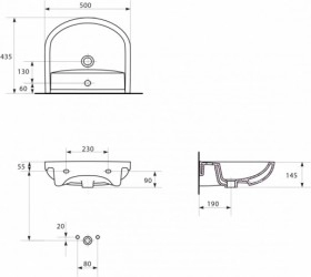 Умывальник тумба с раковиной в ванную 50 см аквариус lofty 10107 с умывальником артеко №1 фото № 1