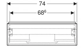 Розміри Тумба під умивальник без раковини з вологостійкого ДСП 75 см шириною Geberit iCon під умивальник iCon 502.311.JL.1 фото № 1