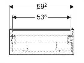 Розміри Тумба під умивальник без раковини з вологостійкого ДСП 60 см шириною Geberit iCon під умивальник iCon 502.310.JH.1 фото № 1