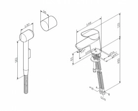 Размеры Смеситель для умывальника хром AM.PM Like F8003000 фото № 1