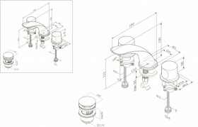 Размеры Смеситель для умывальника с г-образным изливом хром AM.PM Sense F3008000 фото № 1