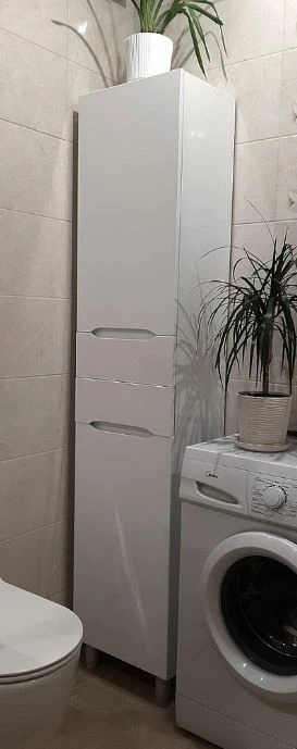 Фото покупців Гарнітур у ванну кімнату з лівим дзеркалом 85 см завширшки Санвестгруп Вісла 36584-36646-36681 фото № 1