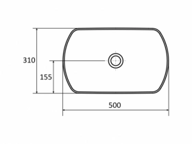 Розміри Умивальник для ванної кімнати 50 см VILAN OVAL 50 фото № 1