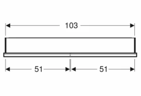Размеры Зеркальный шкаф в ванную 105 см шириной Geberit ONE 505.804.00.2 фото № 1