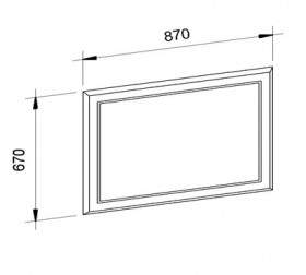Размеры Зеркало для ванной комнаты без подсветки 67 см Marsan KASSANDRE Z Kassandre 87 белый фото № 1