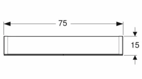 Размеры Шкаф навесной для ванной с двухсторонним зеркалом 75 см шириной Geberit Option 500.205.00.1 фото № 1