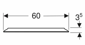 Размеры Зеркало в ванную комнату 60 см шириной Geberit Option 502.797.00.1 фото № 1