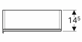 Размеры Подвесной шкафчик для ванной 45 см шириной Geberit Acanto 500.639.16.1 L фото № 1