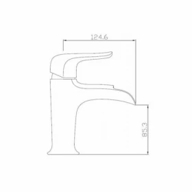 Размеры Смеситель для раковины в ванную Damixa Palace Evo хром 332015 фото № 1