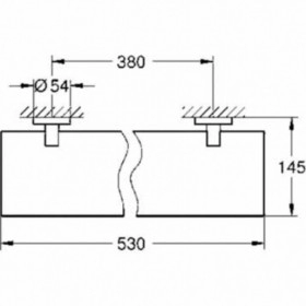 Размеры Полочка для аксессуаров в ванную Grohe Essentials хром 40799001 фото № 1