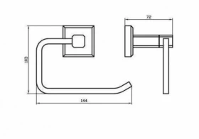 Размеры Держатель туалетной бумаги Aqua Rodos Леонардо хром АР000040553 фото № 1