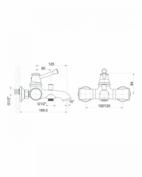 Размеры Смеситель на два отверстия для ванны IMPRESE PODZIMA LEDOVE хром ZMK01170104 фото № 1