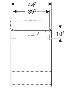 Розміри Тумба у ванну без умивальника з вологостійкого ДСП 45 см шириною Geberit Smyle Square під умивальник Smyle Square 500.351.JR.1 фото № 1