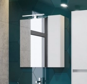 В интерьере зеркало в ванную без полки 65 см ювента bronx brxmc-65 белое №1 фото № 1
