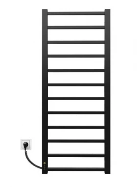 Вид з інших сторін Сушка для рушників електрична 500 x 1200 мм Kosser Лофт Д40х25 чорна ліва ДЛФ04EL фото № 1