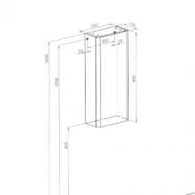 Размеры Навесной шкафчик в ванную 35 см шириной Aqua Rodos Акцент АР000019839 L фото № 1