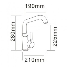 Размеры Смеситель для кухни недорого Rozzy Jenori RAINBOW RBZ555-8M фото № 1