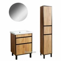 Комплект мебели для ванны с текстурой 60 см шириной Асоль FENIX 45763-43972-45769