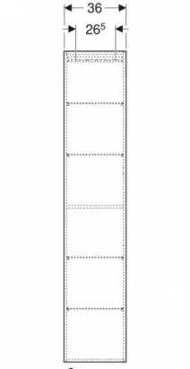 Розміри Шафа коричнева пенал для ванної 36 см шириною Geberit ONE 502.316.JH.1 L