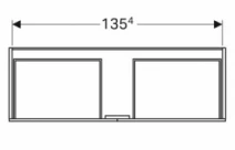 Размеры Тумба для ванной без раковины 160 см шириной Geberit Xeno² под умывальник Xeno² 500.346.00.1