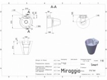 Розміри Умивальник для ванної кімнати 37 см Miraggio Smart мат