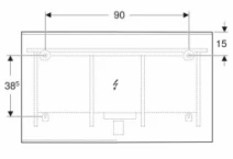 Розміри Дзеркало у ванну 120 см шириною Geberit Option 502.785.14.1