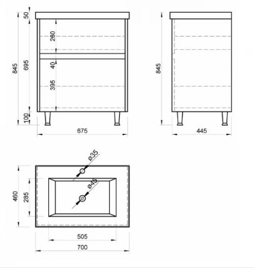Розміри Меблі для ванної кімнати з текстурою 70 см шириною Респект Nerro 38693-38582-38707