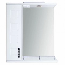 Основное белое зеркало в ванную комнату 55 см шириной аквазис корфу z1 корфу левое 55 №3