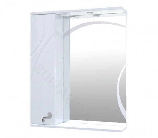 Основное Белое зеркало в ванную комнату 70 см Аквариус Ронда 05909L