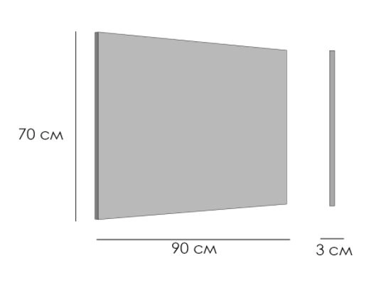 Розміри Дзеркало для ванної 90 см StekloNova Шінейд Шінейд 9Q
