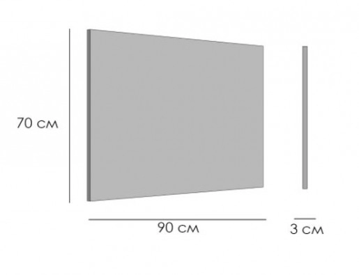 Розміри Дзеркало для ванної 90 см StekloNova Шінейд Шінейд 9Q
