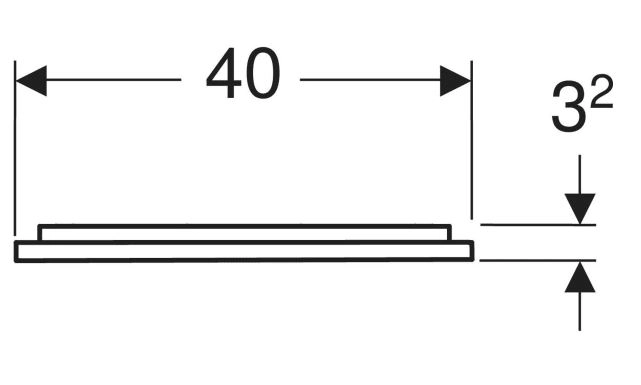Размеры Зеркало в ванную 40 см шириной Geberit Option 502.780.14.1
