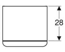 Размеры Глянцевый комод в ванную 36 см шириной Geberit Smyle Square 500.360.00.1