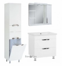 Комплект мебели для ванны с левым пеналом 80 см Пик Альвеус 29084-18620-19931