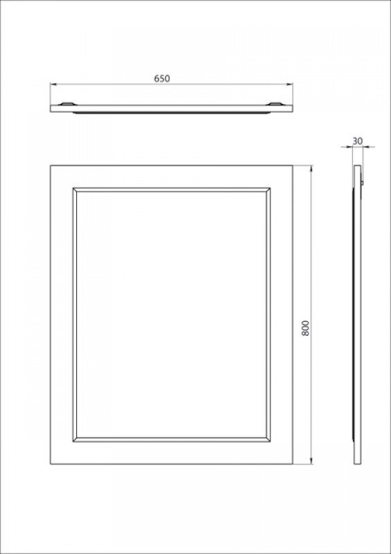 Размеры зеркало в ванную 65 см без подсветки ванланд жемчуг жз 2-65 №2